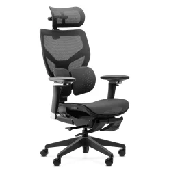 Fotel ergonomiczny Ergoshape 2.0 czary siatka podnóżek