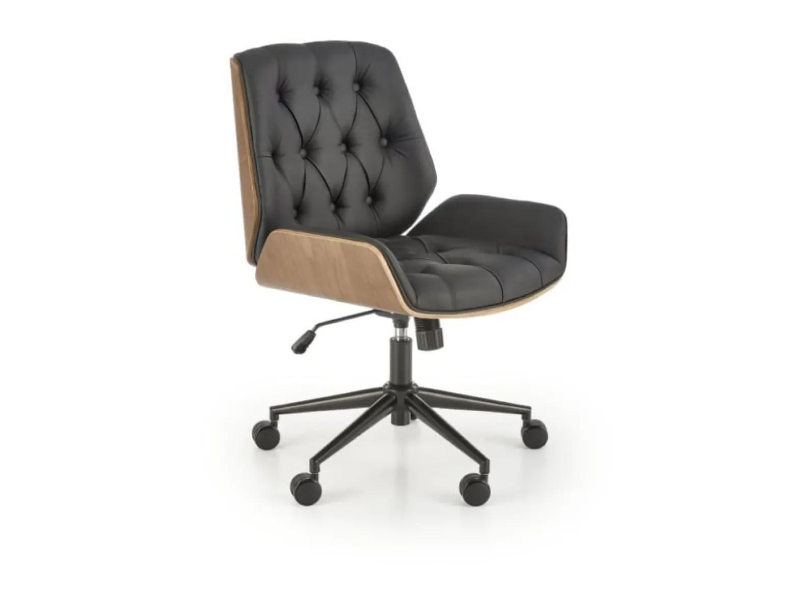 Fotel gabinetowy GAVIN orzech/czarny