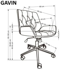 Fotel gabinetowy GAVIN orzech/czarny