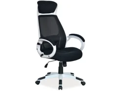 Fotel gabinetowy Q-409 czarno-biały