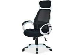 Fotel gabinetowy Q-409 czarno-biały