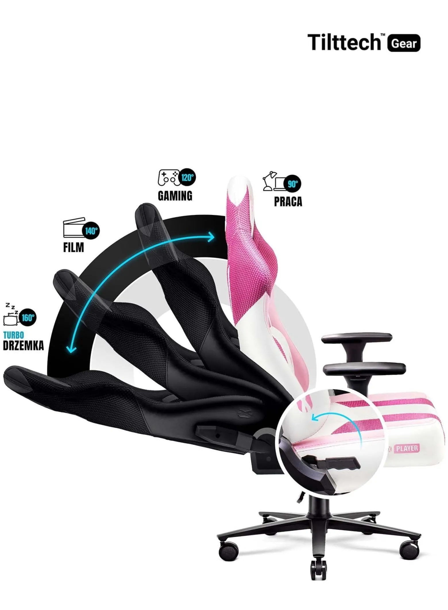 Fotel Gamingowy biurowy materiałowy Diablo Chairs X-Player 2.0 Normal