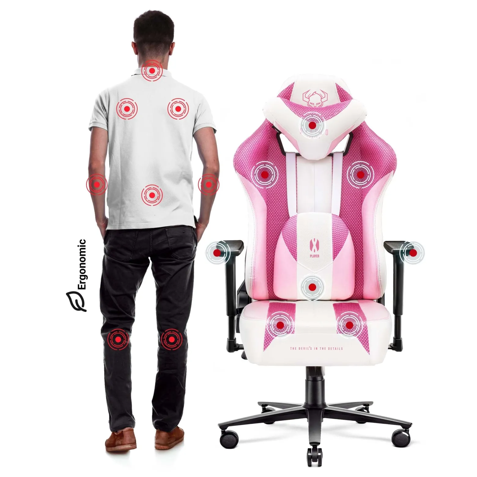 Fotel Gamingowy biurowy materiałowy Diablo Chairs X-Player 2.0 Normal