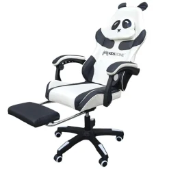 Fotel Gamingowy Obrotowy Panda Z Podnóżkiem I Z Masażerem Kids Zone Ko34