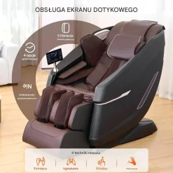 Fotel masujący 3D Shiatsu SL-Track z podgrzewaniem i głośnikiem, relaks