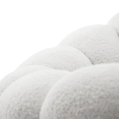 Fotel obrotowy FLUFFY z podnóżkiem, biały
