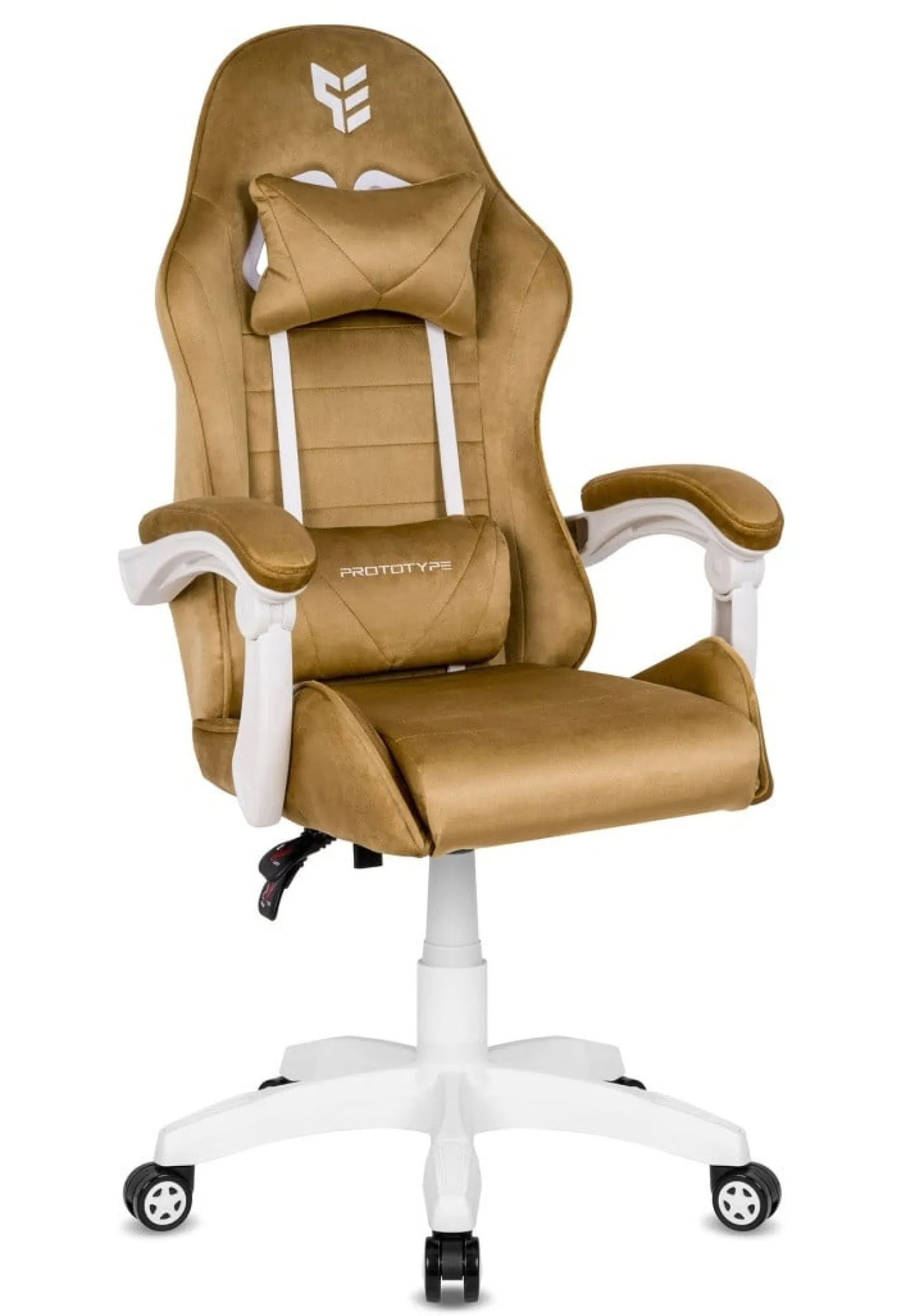Fotel obrotowy gamingowy ENZO XL BEIGE ALCANTARA ICE