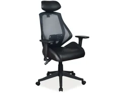 Fotel obrotowy Q-406 ekoskóra czarny