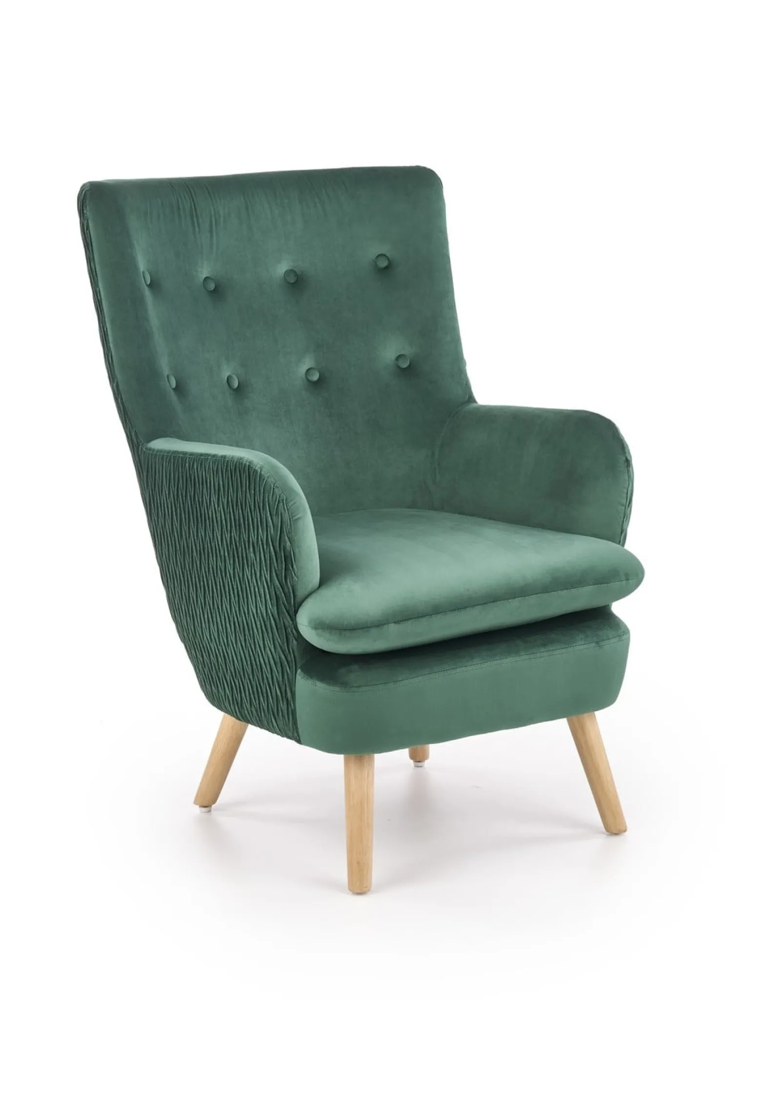 Fotel RAVEL VELVET ciemno zielony