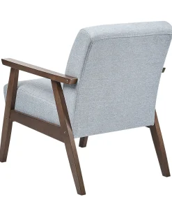 Fotel retro tapicerowany jasnoszary