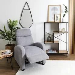 FOTEL ROZKŁADANY Recliner Dream szary nowoczesny