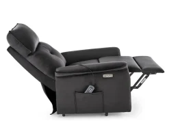 Fotel rozkładany SEMIR 2 VELVET czarny masujący