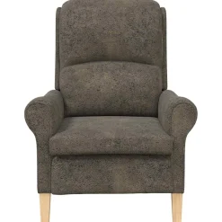 Fotel Szary Wypoczynkowy Tapicerowany Krzesło Do Salonu Pokoju