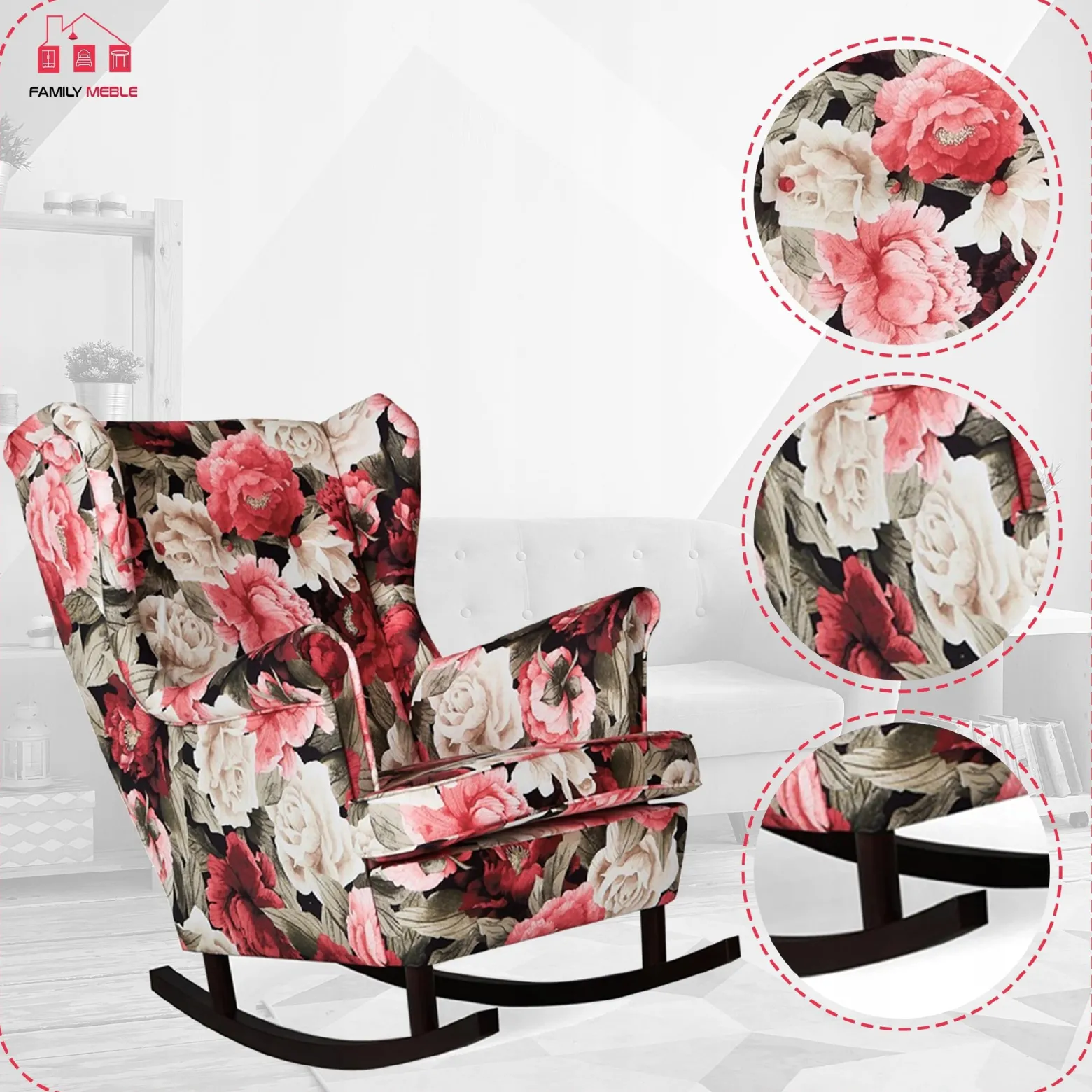 Fotel uszak bujany Ari Print Family Meble