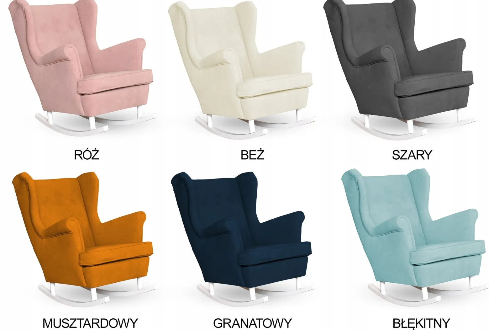 Fotel uszak bujany skandynawski welur Hunter Family Meble musztardowy
