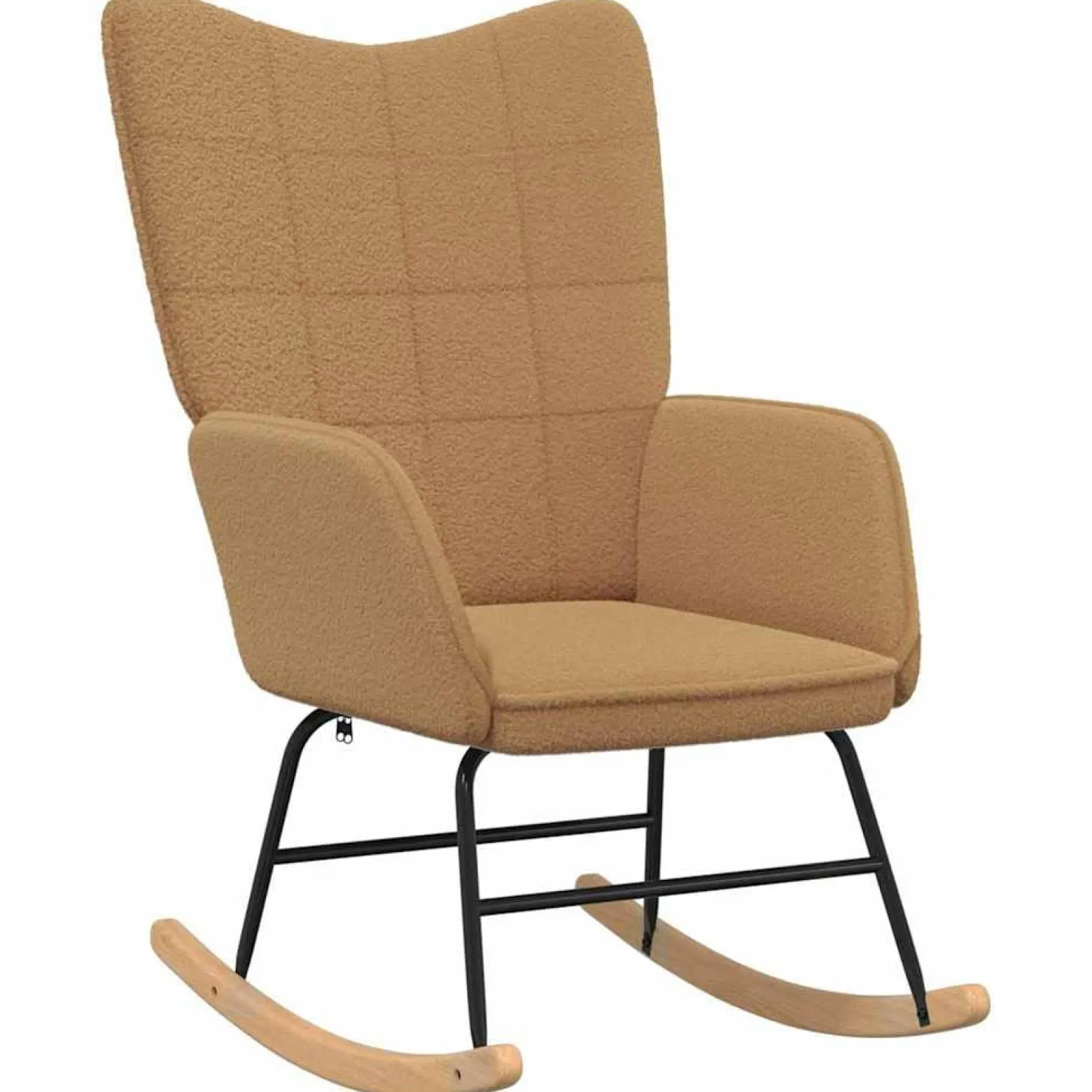 Fotel Wypoczynkowy Beżowy Tapicerowany Do Salonu Pokoju 61 x 78 x 98 cm