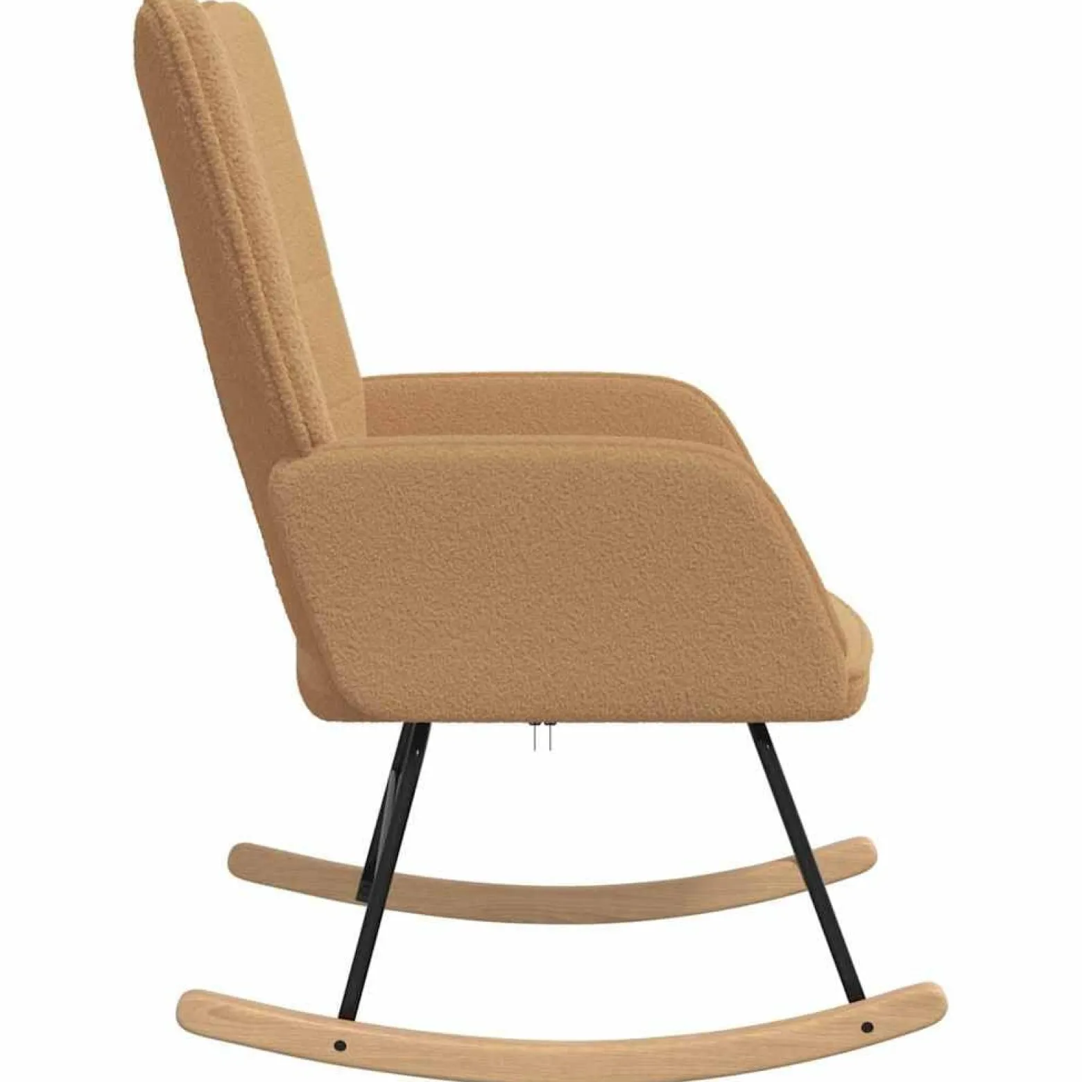 Fotel Wypoczynkowy Beżowy Tapicerowany Do Salonu Pokoju 61 x 78 x 98 cm