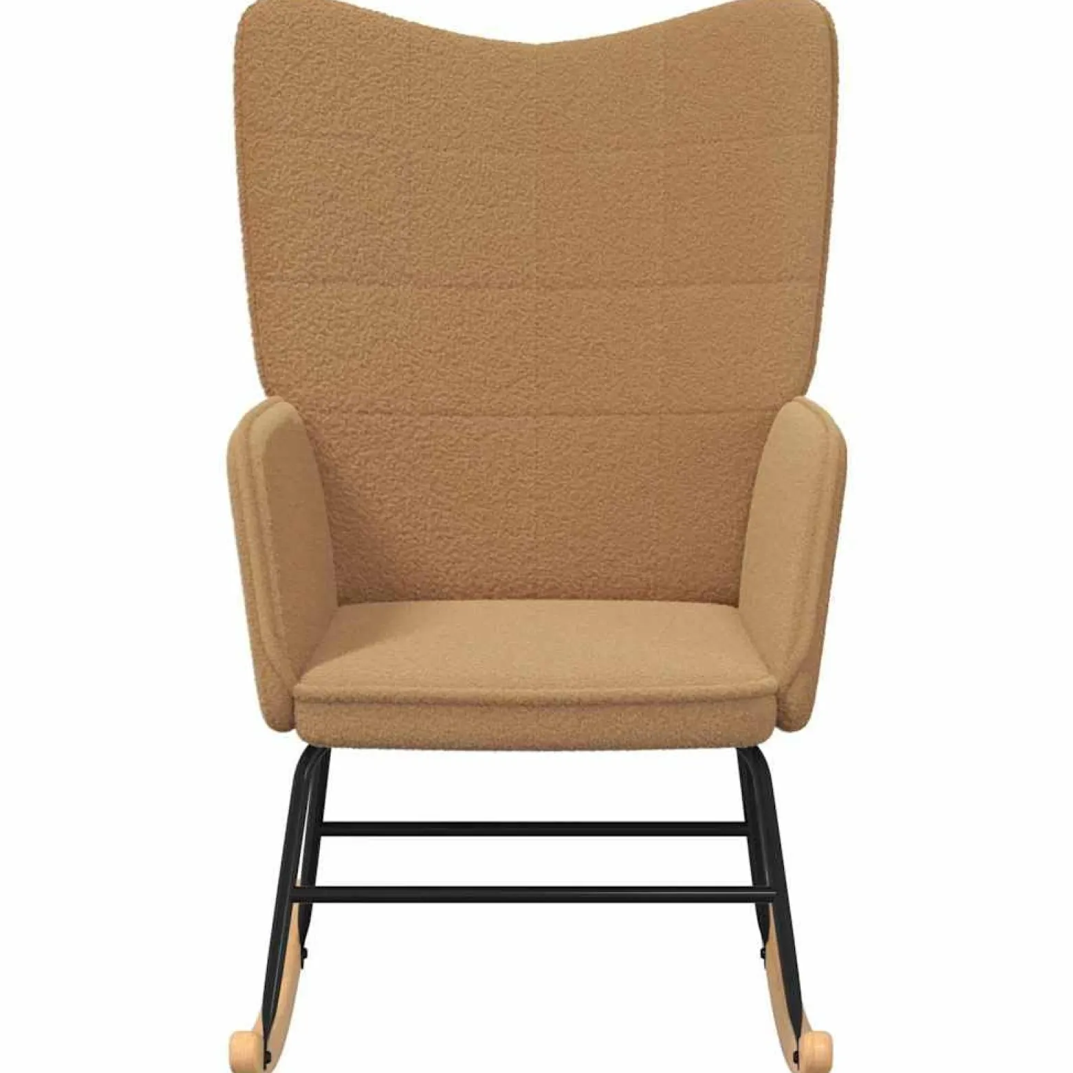 Fotel Wypoczynkowy Beżowy Tapicerowany Do Salonu Pokoju 61 x 78 x 98 cm