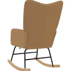 Fotel Wypoczynkowy Beżowy Tapicerowany Do Salonu Pokoju 61 x 78 x 98 cm
