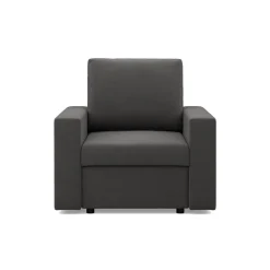 Fotel wypoczynkowy, prosty, BLOM, Mikrofaza, 83x92x85, szary | TYLETEGOTU