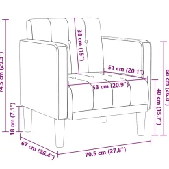 Fotel Wypoczynkowy Zielony Tapicerowany Do Salonu Pokoju 53 cm Tkanina