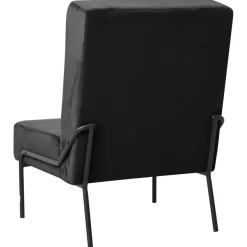 Fotel 65x79x87 cm czarny obity aksamitem