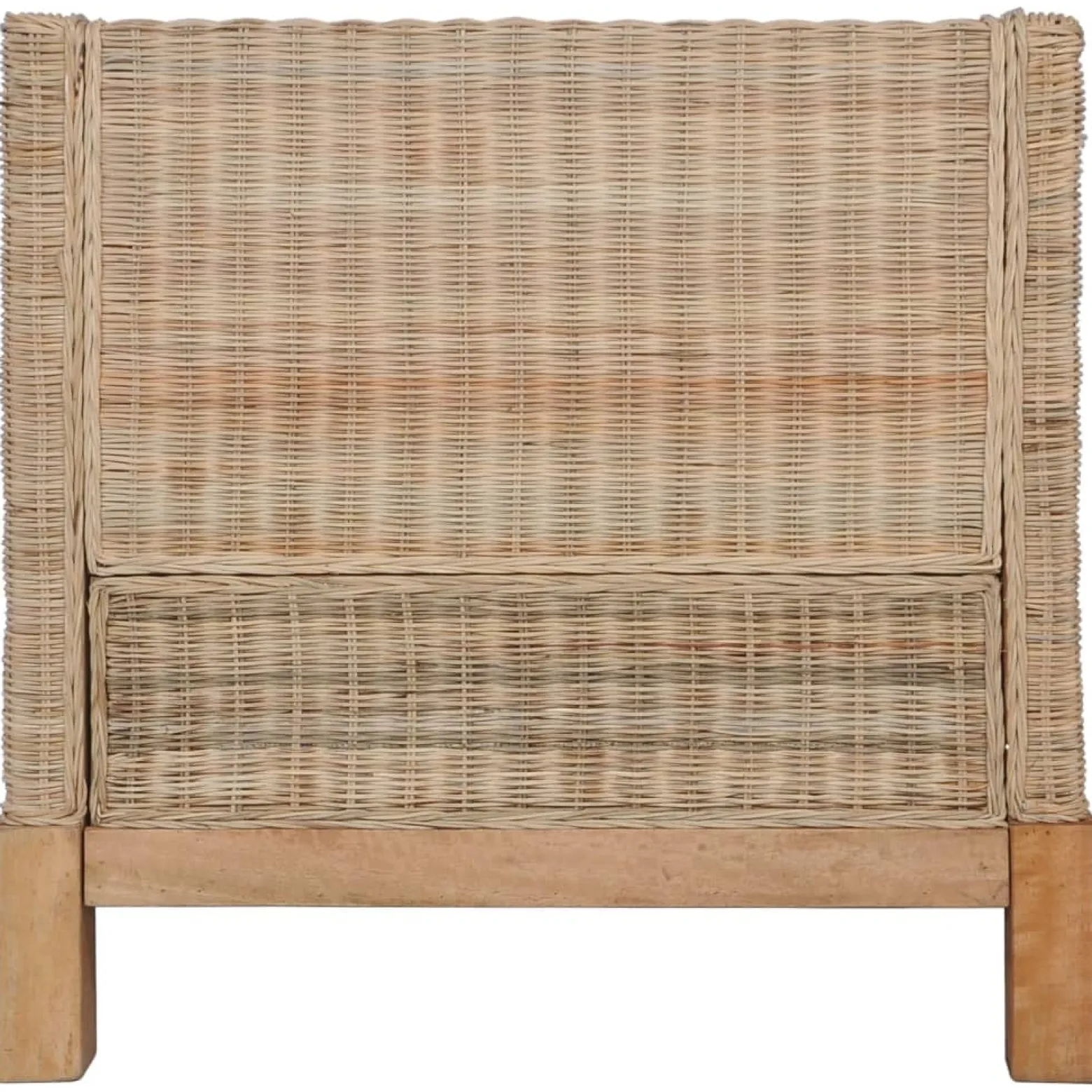 Fotel z poduszkami naturalny rattan