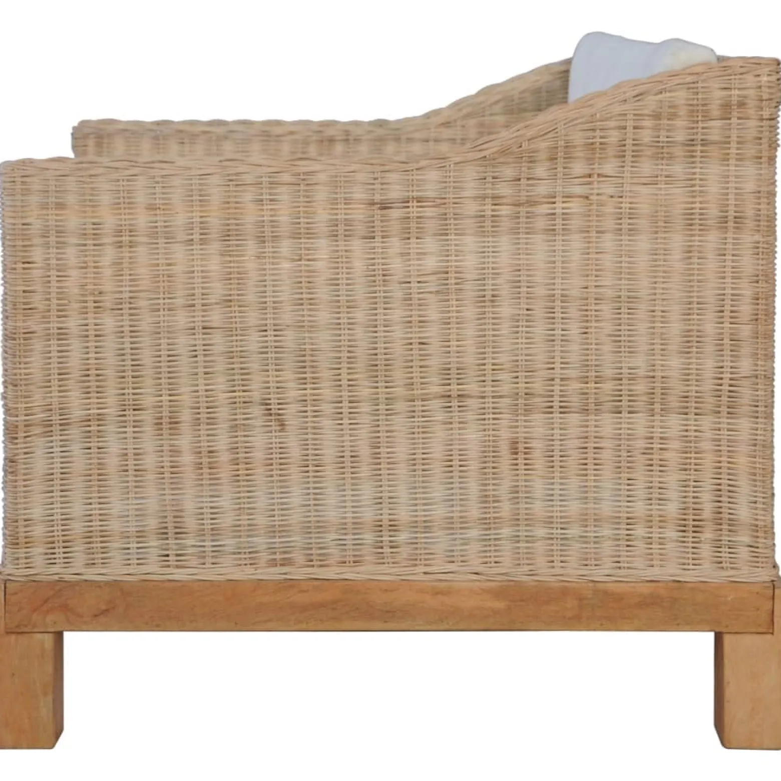Fotel z poduszkami naturalny rattan