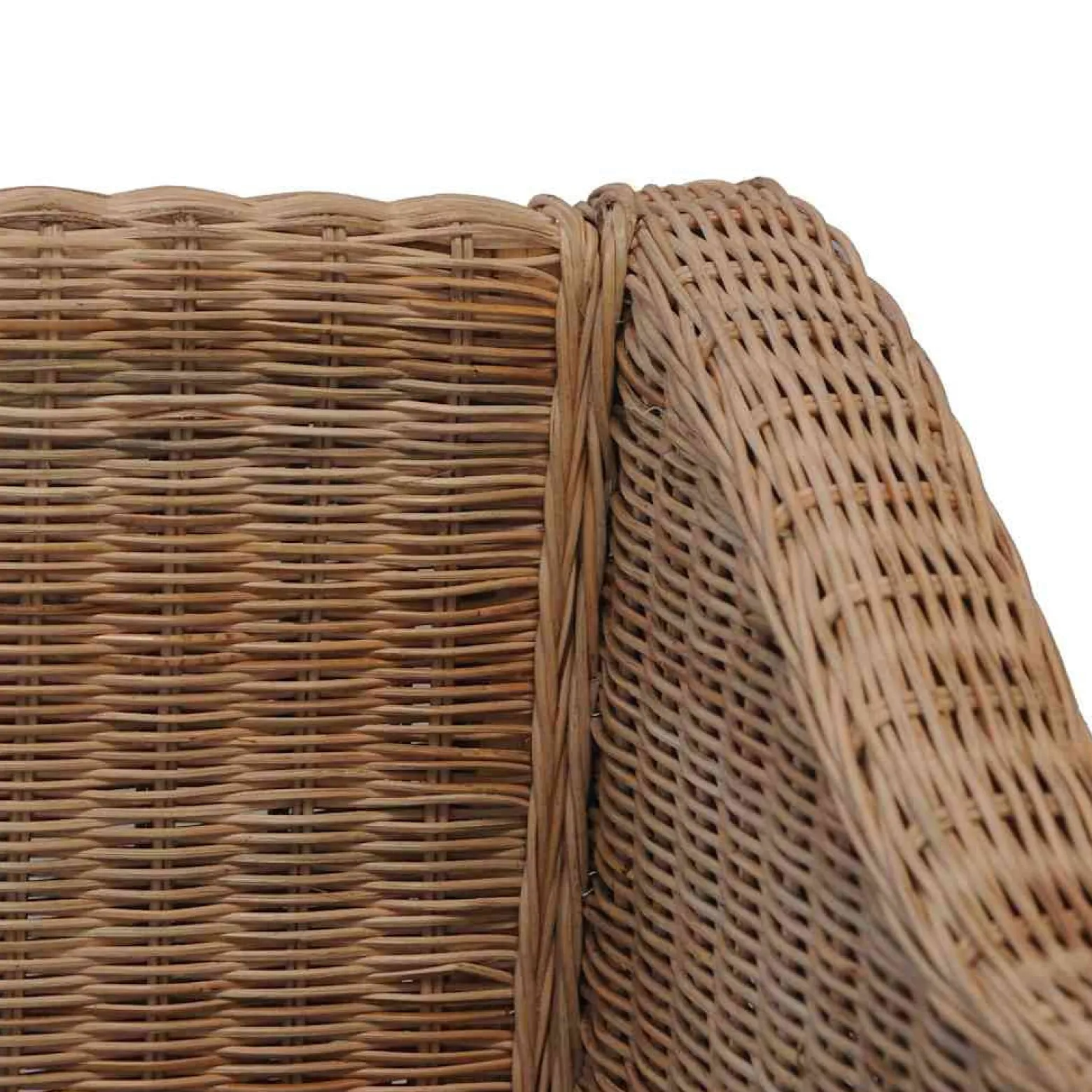 Fotel z poduszkami naturalny rattan