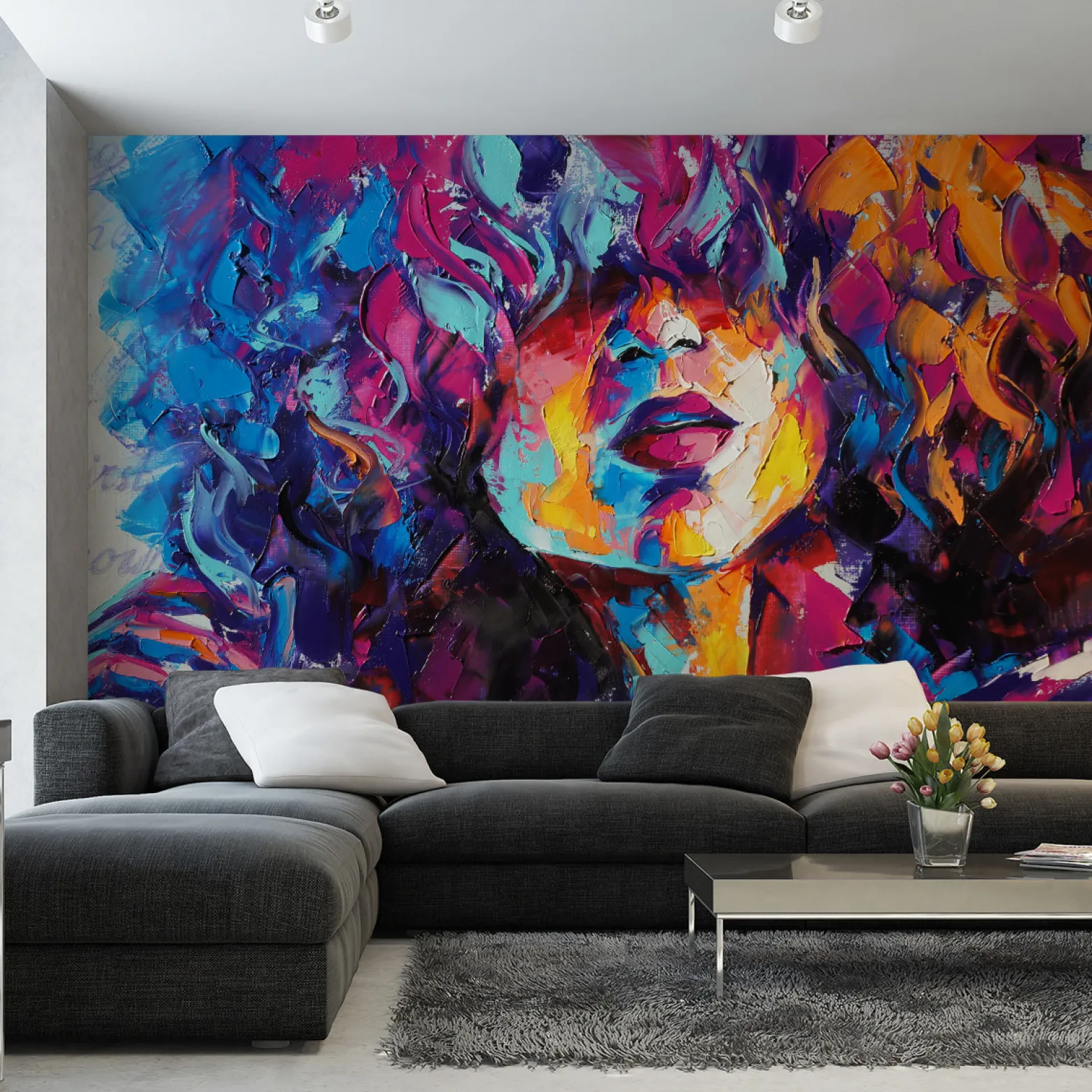Fototapeta Abstrakcyjny PORTRET Kobiety 3D 90x60cm