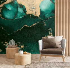 Fototapeta Ścienna Abstrakcyjny Turkusowy Marmur 90x60cm