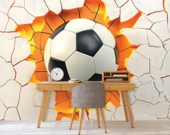 Fototapeta Dla Dzieci Chłopca 3D Piłka Tapeta Do Pokoju Dziecka 250X175
