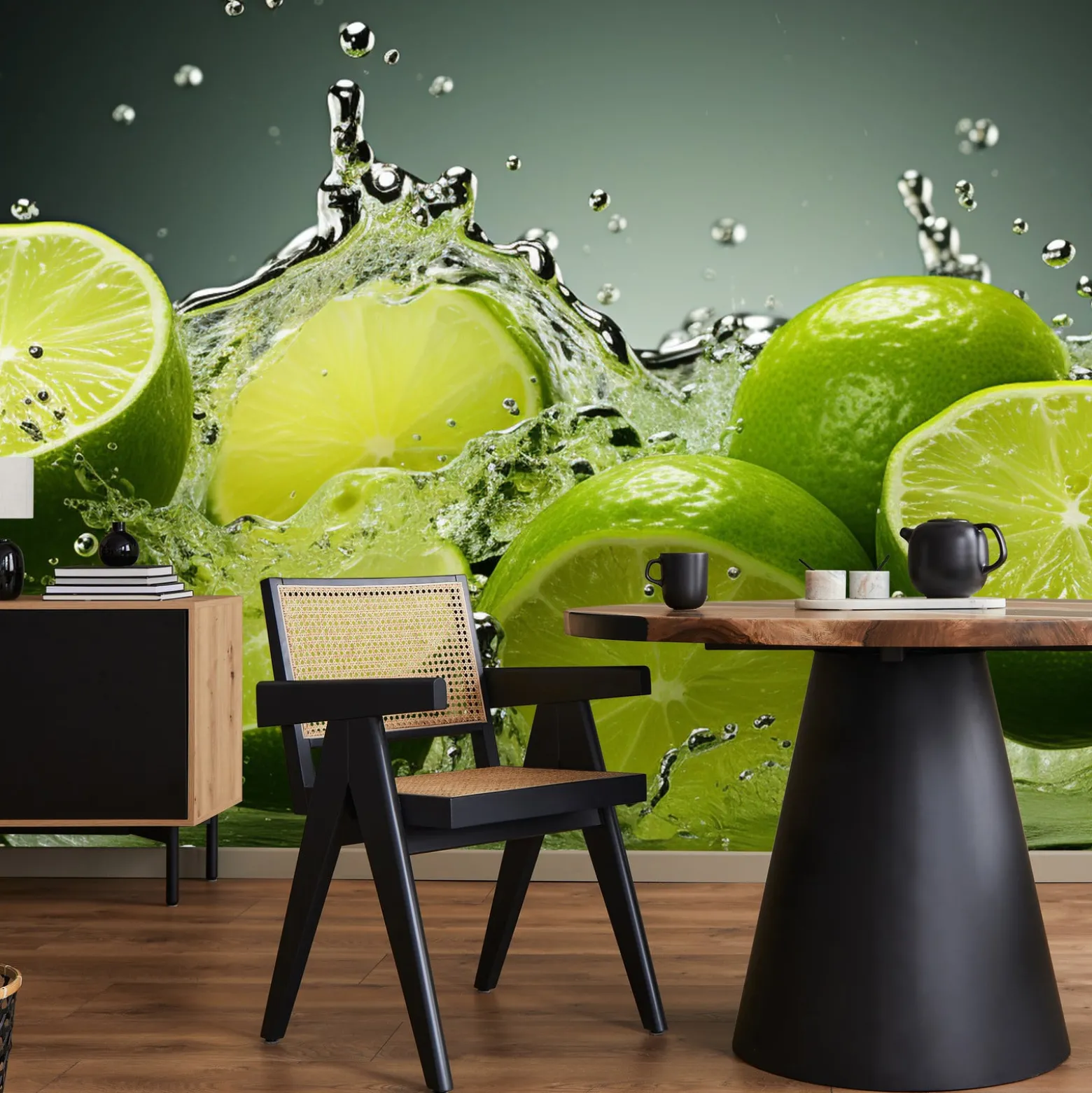 Fototapeta Do Kuchni Abstrakcyjne Limonki Owoce 135x90cm
