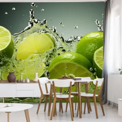 Fototapeta Do Kuchni Abstrakcyjne Limonki Owoce 135x90cm
