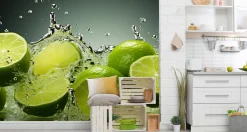 Fototapeta Do Kuchni Abstrakcyjne Limonki Owoce 135x90cm
