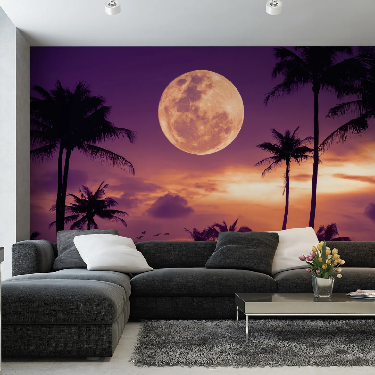 Fototapeta Do Sypialni KSIĘŻYC w Pełni 3D 90x60cm