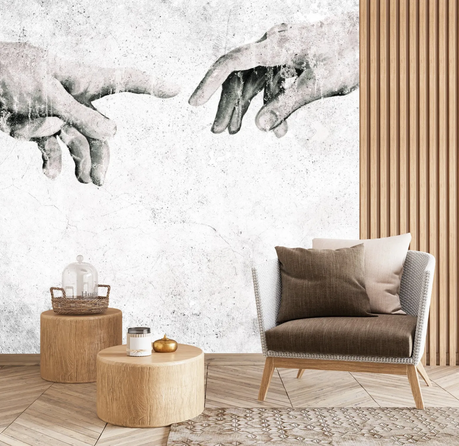 Fototapeta Fresk Stworzenie Adama 90x60cm
