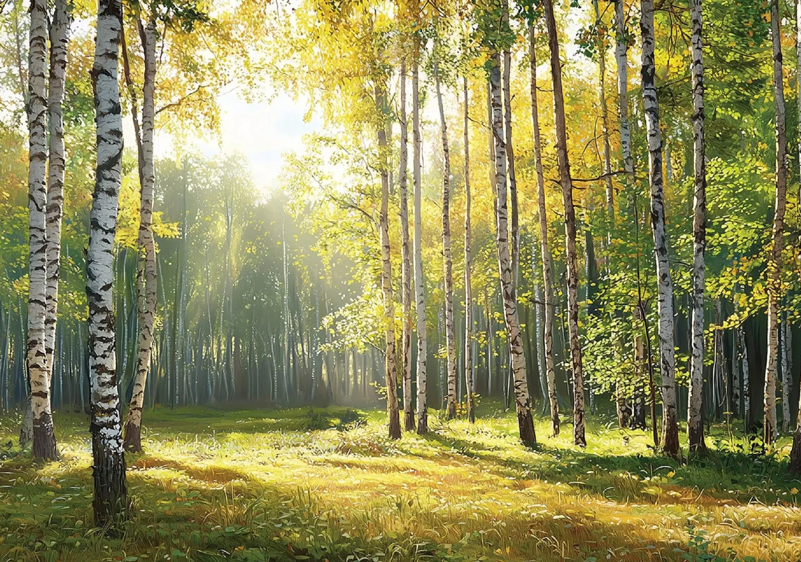 Fototapeta las 3d drzewa natura zielony na ścianę sypialnia salon 250x175