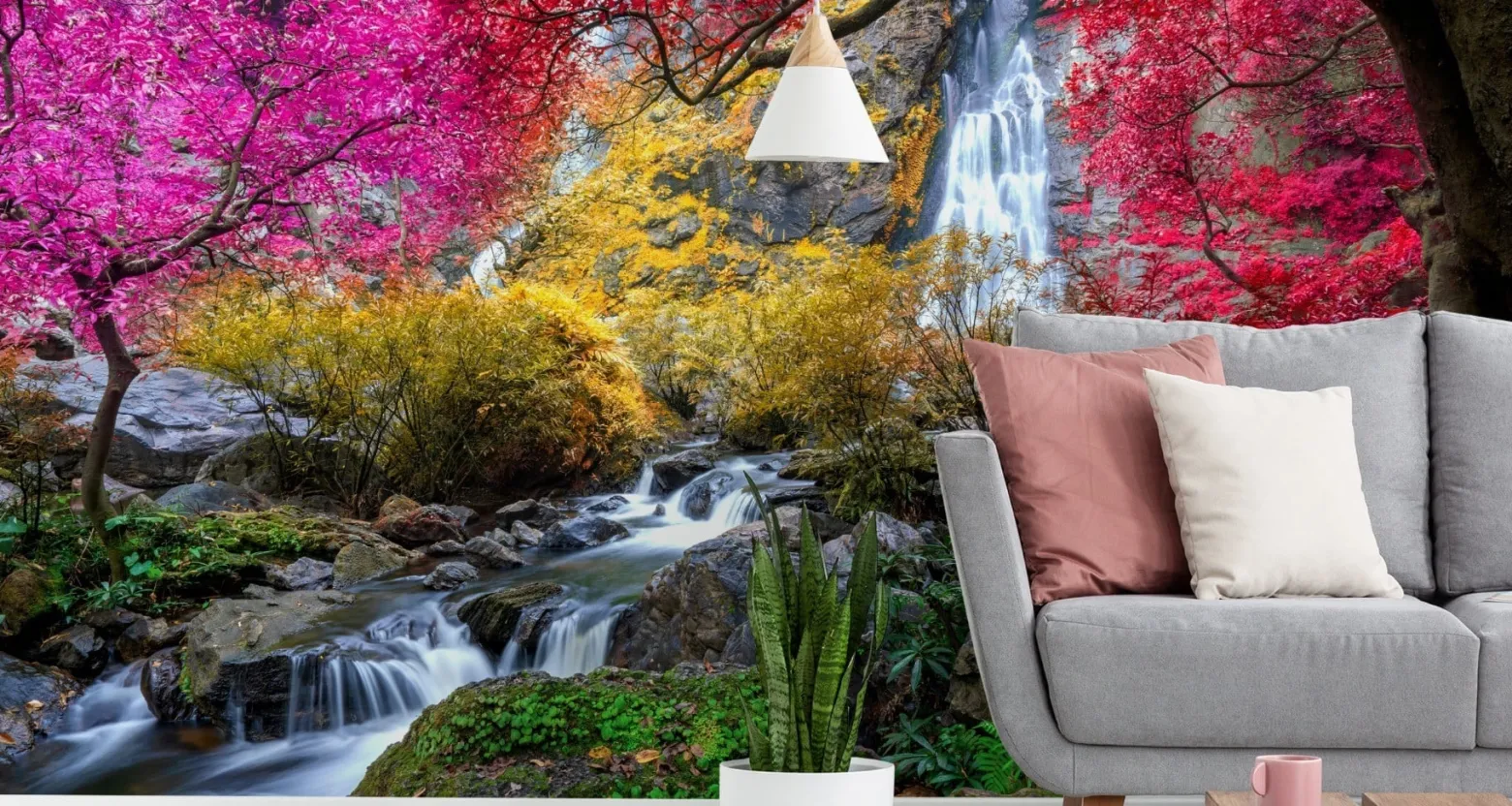 Fototapeta Tajlandia WODOSPAD Drzewa 3D 90x60cm