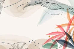 Fototapeta TROPIKALNY Wzór Liście Akwarela 90x60cm