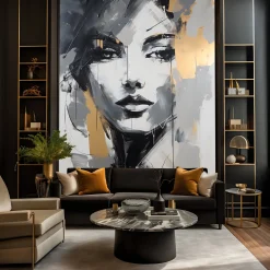 Fototapeta Zmysłowy Abstrakcyjny Portret Kobiety 100x150cm