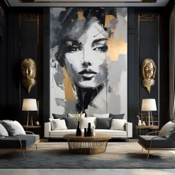 Fototapeta Zmysłowy Abstrakcyjny Portret Kobiety 100x150cm