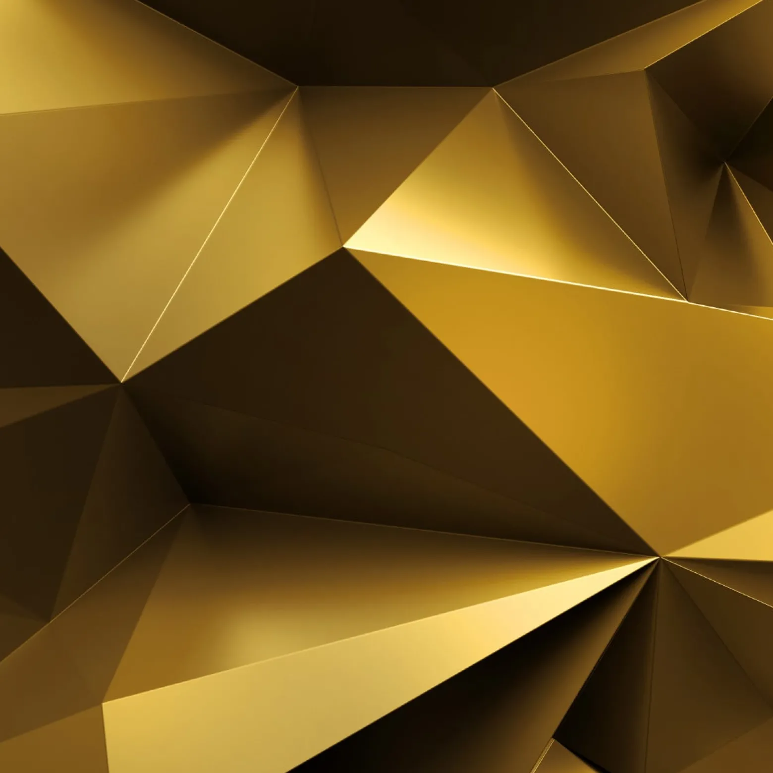 Fototapeta ABSTRAKCJA Złote Kształty 3D 90x60cm