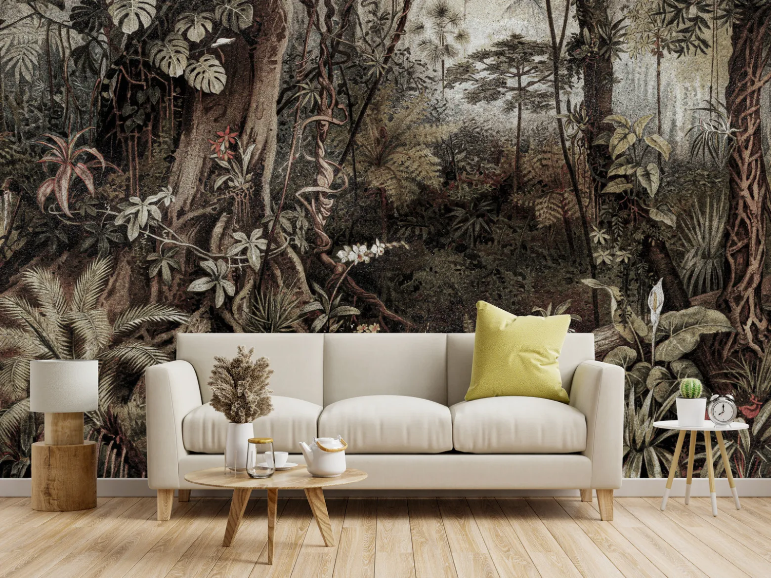 Fototapeta Abstrakcyjna Dżungla W Stylu Vintage 90x60cm