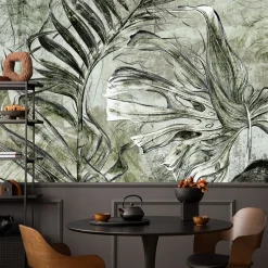 Fototapeta Abstrakcyjne Duże Liście Tropikalne 90x60cm