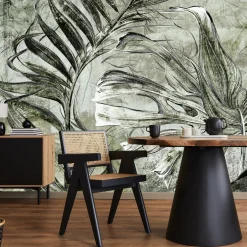 Fototapeta Abstrakcyjne Duże Liście Tropikalne 90x60cm