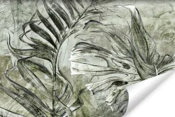 Fototapeta Abstrakcyjne Duże Liście Tropikalne 90x60cm