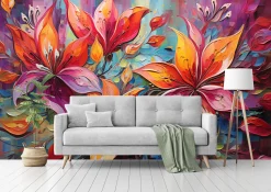 Fototapeta Abstrakcyjne Kwiaty W Stylu Vintage 520x318cm