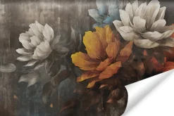 Fototapeta Abstrakcyjne Kwiaty Na Betonie 90x60cm