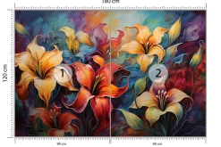 Fototapeta Abstrakcyjne Lilie Vintage 180x120cm